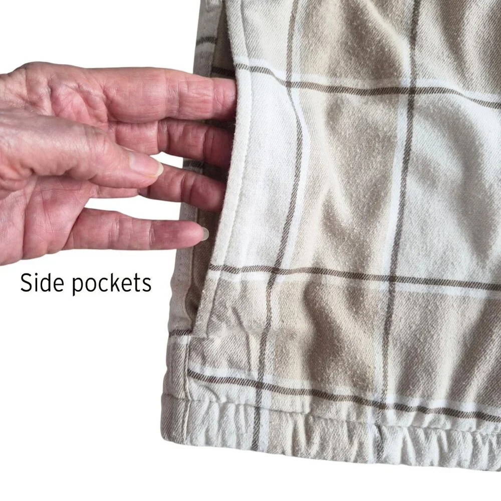 Hollister Sherpa-Lined Flannel Neutral Tan White Color Full Zip Shirt Jacket XL - Picture 10 of 16